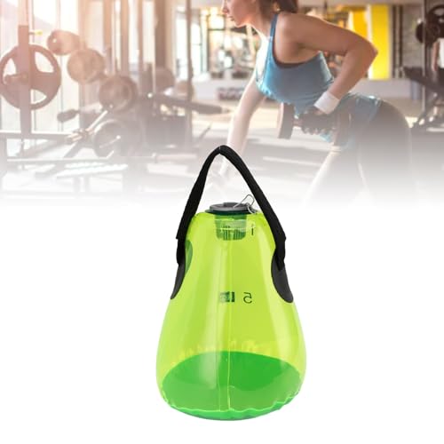 Water Filled Kettlebell Durable Soft Workout Tool for Home Gym Travel Green Exercise Gear for Athletes and Fitness Enthusiasts