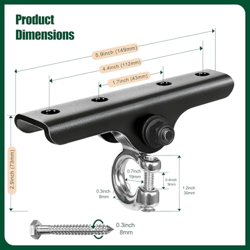 Heavy Duty Swing Hanger,180° Silent Oscillation, 800 lbs Capacity, for Playground, Swing Set, Hammock, Yoga, Punching Bag