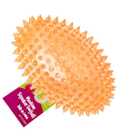 Gnawsome™ 4.5” Spiky Squeaker Football Dog Toy - Large, Cleans Teeth and Promotes Good Dental and Gum Health for Your Pet, Colors Will Vary,All Breed Sizes