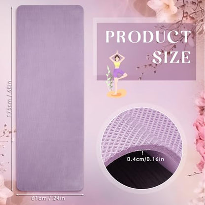 Timgle 24 Pack 68" x 24" Yoga Mat Bulk, 4mm Thick Extra Long Sports Mat Anti Slip Tear Resistant Yoga Exercise Set for Fitness Stretching Home Workout Gym and Studio