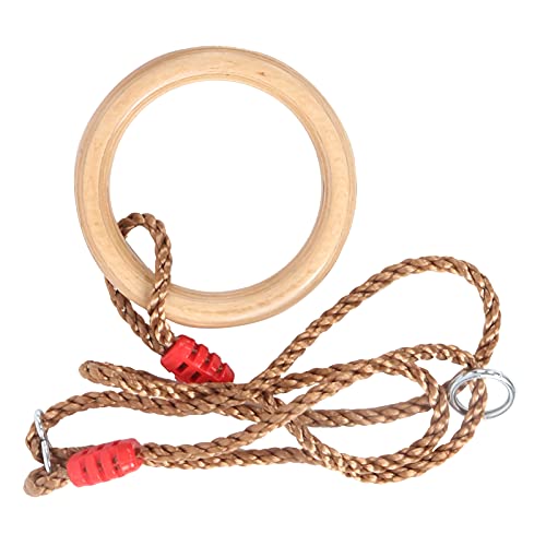 Wooden Gymnastics Rings, Wooden Swing Rings 120 Kg Load-Bearing for Adults for Children