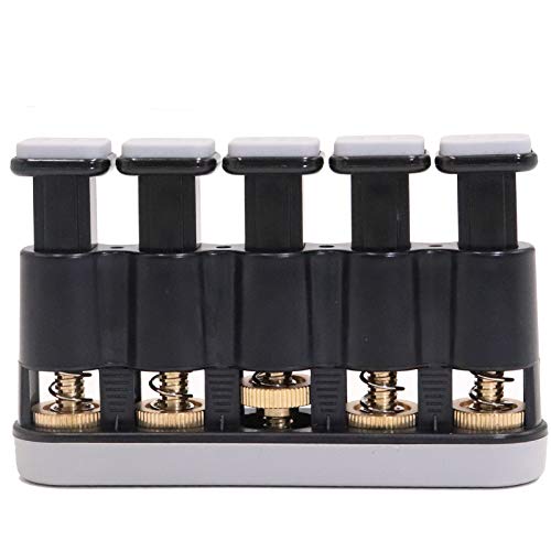 DILIMI Finger Strengthener, Guitar Beginner Exercier, Finger Trainer, Hand Grip Strength Trainer for Athletes,Musicians - color: Gray