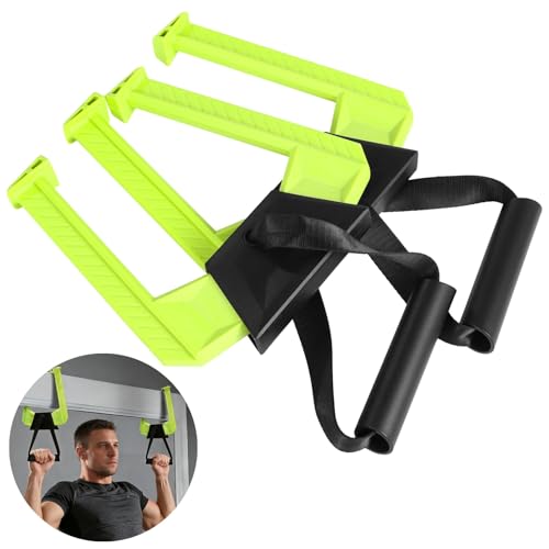 2 Pcs Portable Pull Up Bar for Doorway, Adjustable Doorway Home Gym System, Lightweight Travel Fitness Equipment for Home Office, Support 330 lbs, No Screws Installation