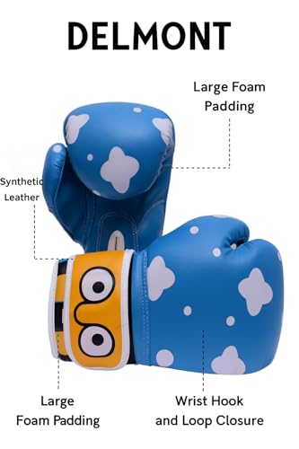 Kids Boxing Gloves – Cartoon Design Training Gloves for Boys & Girls | Comfortable Padding, Secure Wrist Support for Boxing, Kickboxing & Martial Arts