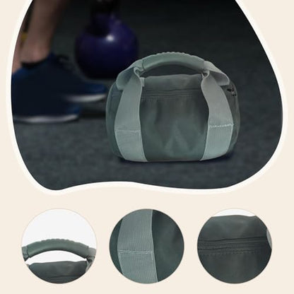 Kettlebell Sandbag Bag Only with Handle - Sand Weights Bag for Functional Fitness, Boxing, Bodybuilding (Sand Not Included) - color: Gray