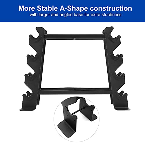 XPRT Fitness Compact Heavy Duty Dumbbell Rack | 400 lbs Capacity 2-Tier Steel Frame | Fits 5–30 lb Dumbbells | Space-Saving A-Frame Design for Home Gym