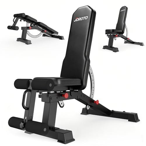 JOROTO Adjustable Weight Bench, 1500LB Heavy Duty Bench Press, Workout Bench for Home Gym Strength Training Exercise, Flat Incline Decline Sit Up Bench for Full Body Exercise