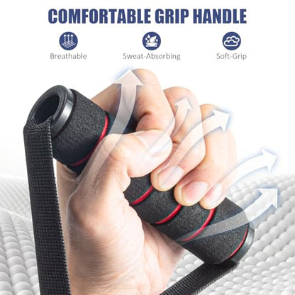 2 Pack Upgraded Exercise Handles, Gym Handle Equipment for Cable Machine Attachments, Strength Training Workout, Pilates, Home Gym, Resistance Bands, Heavy Duty Workout Accessories