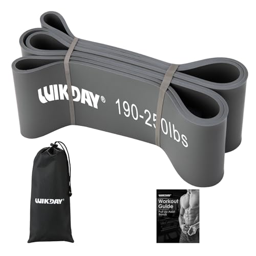 WIKDAY Resistance Bands for Working Out, Exercise Bands, Workout Bands, Pull Up Assistance Bands for Body Stretching Training Physical Therapy Muscle Training for Men & Women - color: 10 Gray, size: 190-250 lbs
