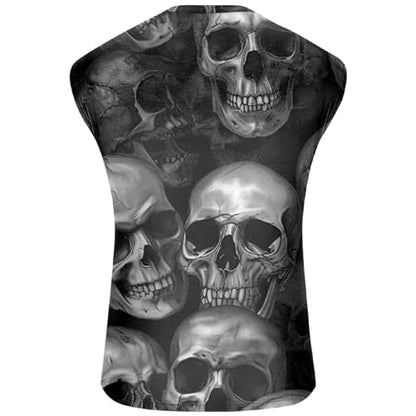 domirica Graphic Tank Tops Men Skull Printed Sleeveless Summer Oversized Loose Gym Workout Breathable Sportswear