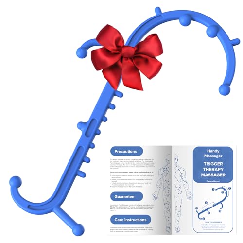 Deep Tissue Back & Neck Massager - Back Massager Stick for Pain Relief, Muscle Knot Remover, Trigger Point Massage Tool for Full Body, Shoulders, Legs - Pressure Point Massage Tool (Blue)