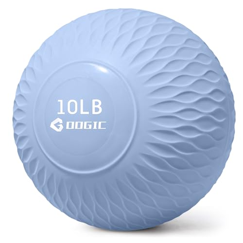 Slam Ball 8-10 lb Medicine Ball Weighted Balls for Exercise and Workout, Strength, Cardio, Cross-Training and Core Workouts - color: Blue, size: 10 LB