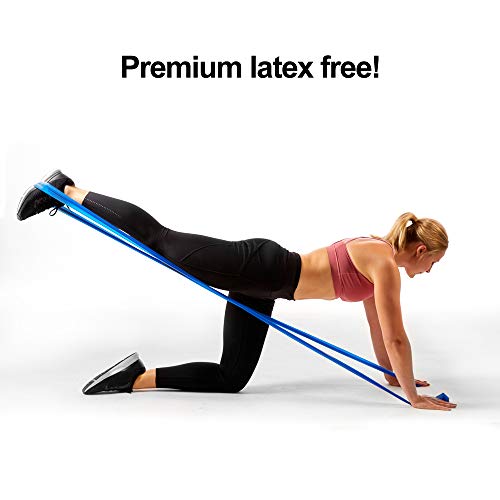 Resistance Band for Working Out | Super Exercise Bands 8,16,24 Yard Bulk Rolls |10 Strengths in Light Medium and Heavy Resistance Bands | Latex Free Workout Bands Including App and e-Book - size: 16 Yards, style: Medium