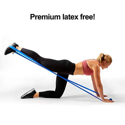 Resistance Band for Working Out | Super Exercise Bands 8,16,24 Yard Bulk Rolls |10 Strengths in Light Medium and Heavy Resistance Bands | Latex Free Workout Bands Including App and e-Book - size: 16 Yards, style: Medium