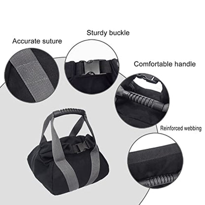 Workout Sandbag, Tear 12oz Canvas Weightlifting Sand Bag with Ergonomic Handle, Adjustable 0 25lbs Training Sandbag for Fitness Exercise, Home Gym, Squats, Presses, Pull