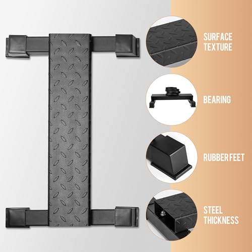 Steel Standing Calf Raise Bar, Anti-Slip Calf Raise Block & Platform, Calf Stretcher Machine for Home Gym, Ankle Rehab & Squat - color: Black-4.61in