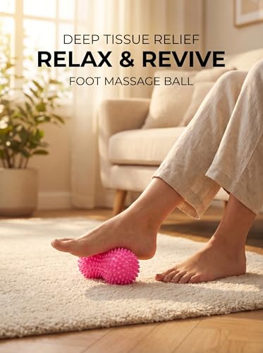 Peanut Spiky Massage Roller Ball for Foot and Body Muscle Relaxation Home Gym Fitness High Density Material