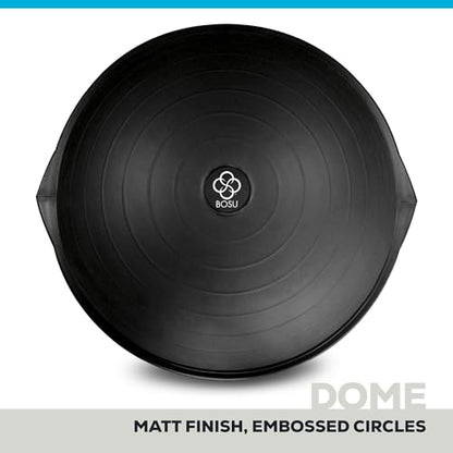BOSU Pro Balance Trainer, Half-Ball Training Equipment, 300 lb Capacity, Stability Exercise Tool with Resistance Bands Non-Slip Base