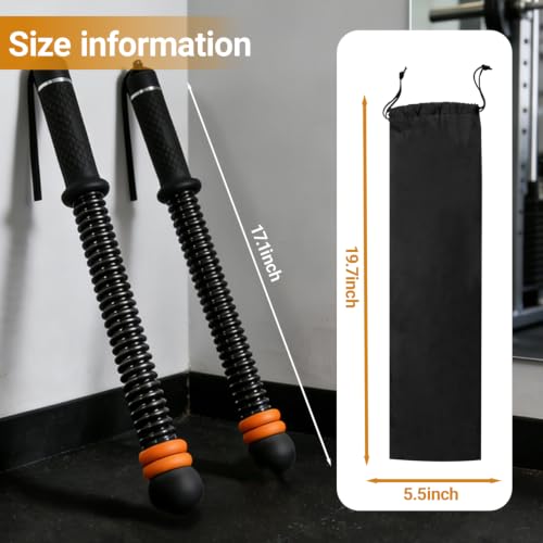 2-Pack Cordless Battle Ropes, Portable Adjustable
