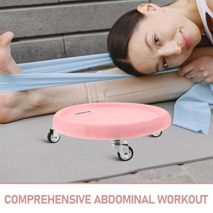 Ab Roller Wheel with Knee Pad and Exercise Sliders Fitness Discs, Rose Core Strength Abdominal Wheel Board for Home Gym Workout and Stomach Fat Reduction