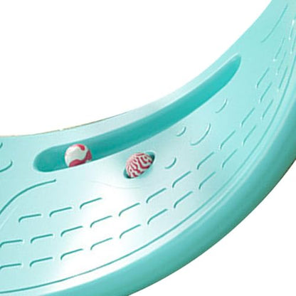 Kids Wobble Board, Plastic Wobble Board Balance Trainer Board Curvy Rocker Board for Yoga and Exercise, 50kg / 110.2lb Capacity