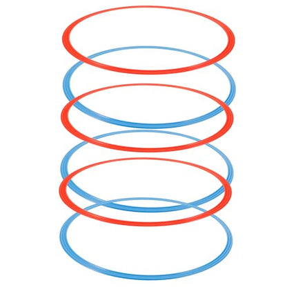 Happyyami 6 Pack Soccer Agility Rings Training Equipment Set for Boys and Girls Adults Abs Plastic Durable for Football Soccer Basketball Random Color