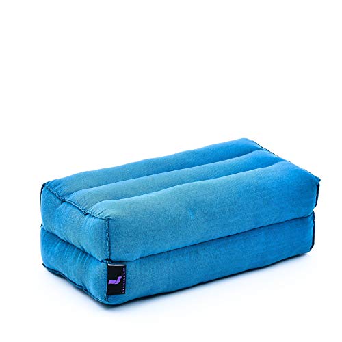 Leewadee Yoga Block – Floor Cushion for Yoga Practice, Meditation Seat Cushion for Workouts Filled with Kapok - color: Cl22 - Light Blue