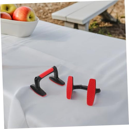 POPETPOP 2pcs Ergonomic Non Slip Parallettes Bars for Home Gym Workouts Stable Design Durable Handles for Push Ups Calisthenics Equipment for Men and Women
