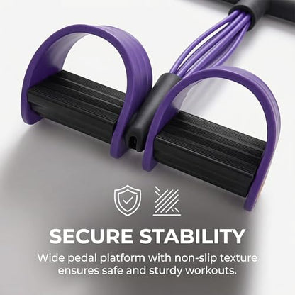 SUJEB Pedal Exercise Resistance Bands Puller with Handles - 6-Tube Natural Latex Elastic Tension Rope Equipment for Fitness Pilates Stretching Slimming Workout