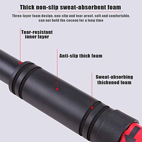 Doorway Pull Up Bar No Screws, Adjustable Width Chin Up Bar with Safety Lock & Anti-Slip Mat for Home Gym Exercise Fitness Strength Training, Max Weight Up to 350Kg