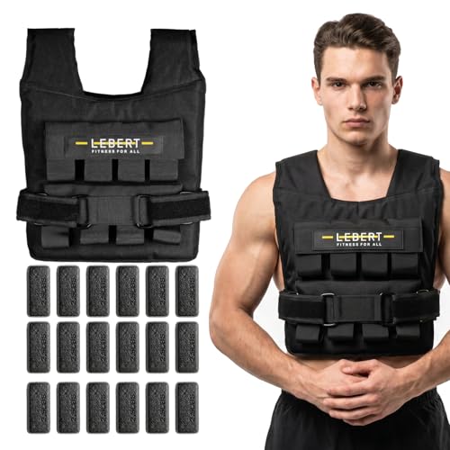 Lebert Fitness Adjustable Weight Vest for Strength Training & Fitness - color: 40LB