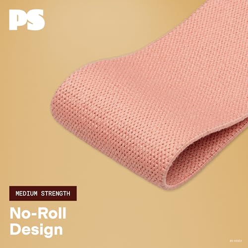 POPSUGAR Adjustable Hip Resistance Band (Coral), Medium Strength Exercise Band for Men & Women, 4 Resistances for Toning Legs, Glutes, Lower Body Workout, Non-Slip Comfort-Grip Fabric Elastic Band