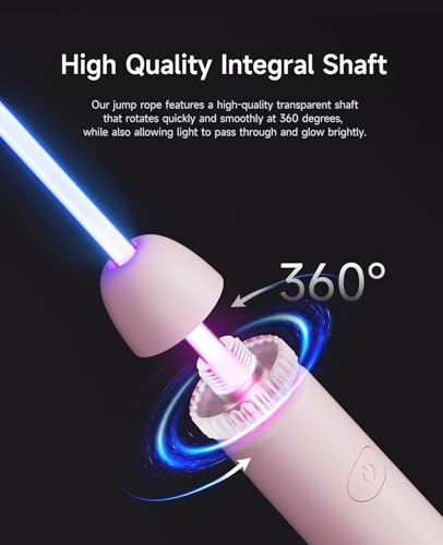 LED Light Up Jump Rope for Kids – Glow, Rechargeable, Exercise - color: Pink
