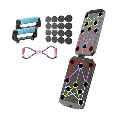 Multifunction Foldable Pushup Board Fitness Strength & Exercise Training Equipment Strength Training Rack for Home Push Up Boards for Men & Women