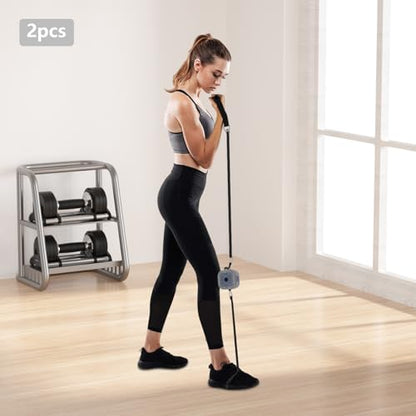 Adjustable Resistance Band Portable Workout Bands with Adjustable Design Exercise Equipment Cable Machine for Private Home Use, Offices, Business Trips