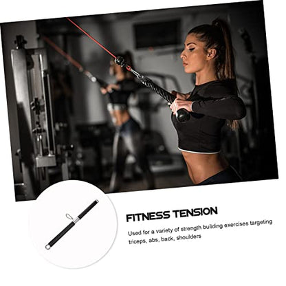 Kisangel 1Pc Bearing Ring Short Tie Rod for Weight Machines Straight Pulling Accessory for Back Triceps Shoulders Strength Training Compatible with Cable and Home Gym Equipment