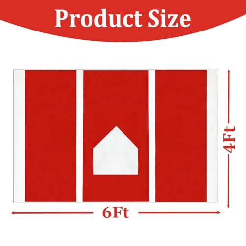 SUCOHANS 6 x 4 ft Baseball Hitting Mat with Anti-Slip Rubber Backing