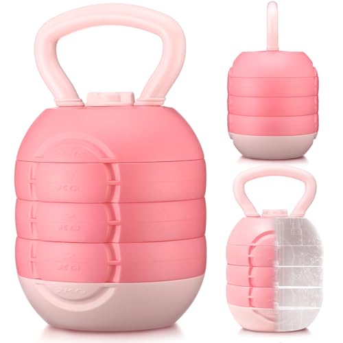 Adjustable Water Filled Kettlebell 5/8/13/17/22 lb Water Filled Kettlebells Weights Set for Home Gym, Kettle Bell Sets for Women at Home and Cross-training Exercise - color: Pink