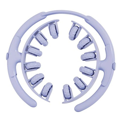 Leg Massage Tool with 12 Wheels Portable Multipurpose Compact for Calves Arms Flexible Detachable Adjustable, Blue