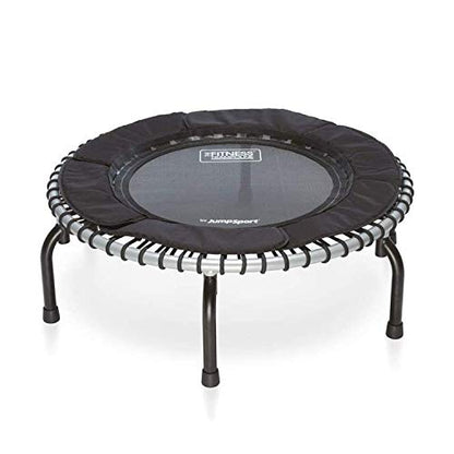 JumpSport 370 Indoor Lightweight Heavy Duty 39-Inch Heavy Duty Fitness Trampoline with Handle Bar Accessory, Black