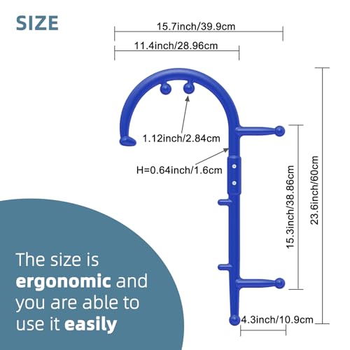 KEINE MARKE Massage Trigger Point Cane Body Deep Tissue Handheld Back, Neck, Shoulder, Leg and Feet Massager Rod, Muscle Release Tool Self Massage Hook Cane for Women & Men (Upgraded Blue)