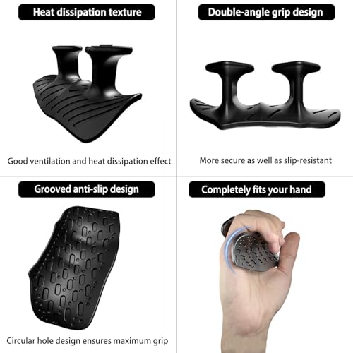 Upgraded Weight Lifting Grips for Women & Men - Extra Large & Thick Non-Slip Gym Grips, Ergonomic Workout Gloves for Pull-Ups, Dumbbell Exercises - color: Black-3