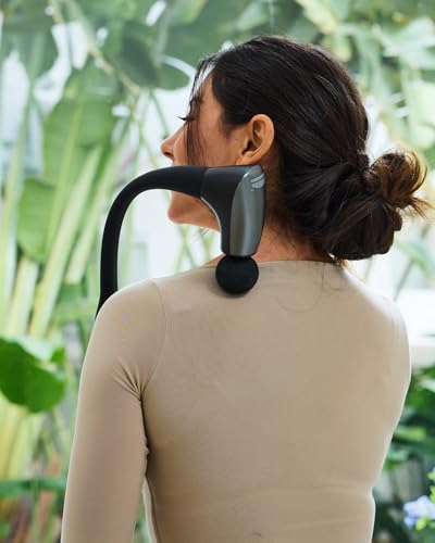 Massage Gun Head Replacement Massager Model 8000TR, Swan Neck 2- in-1 Massager Attachment, Air-Cushioned Flat & Ball Head Attachments
