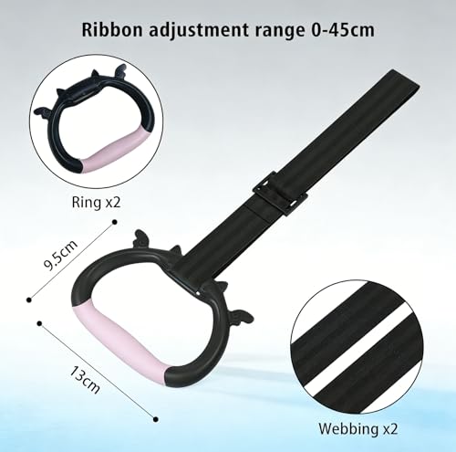 Kids Adjustable Gymnastics Rings - Home Gym Strength Training Pulling Rings for Children Physical Fitness