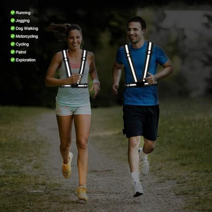 Reflective Vest Running Gear, 2-10Pack High Visible Safety VES - color: Black
