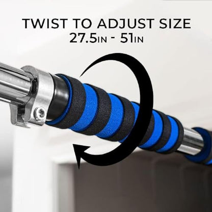 Pull Up Bar for Doorway,Adjustable Portable Chin Up Bar Upper Body Workout,Comfortable Grips,No Screws Required Home Gym Equipment