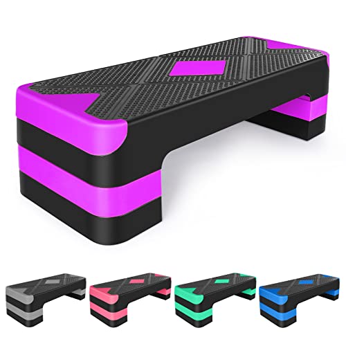 Adjustable Exercise Workout Aerobic Stepper Step Platform Trainer