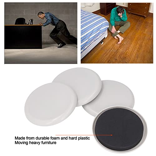 Garosa 8Pcs Furniture Sliders, Plastic with EVA Floor Protectors, Reduce Noise and Enhance Movement for Carpet and Hardwood Floors (5 Inch) - size: 5 Inch