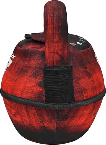 RDX Kettlebell Weights Sandbag with Handle, Fitness Strength Training Weight Lifting Bodybuilding Workout, Swings Squats Snatch Deadlift Thruster, Available In 4 6 8 10 12KG - color: FILLED RED, size: 10KG