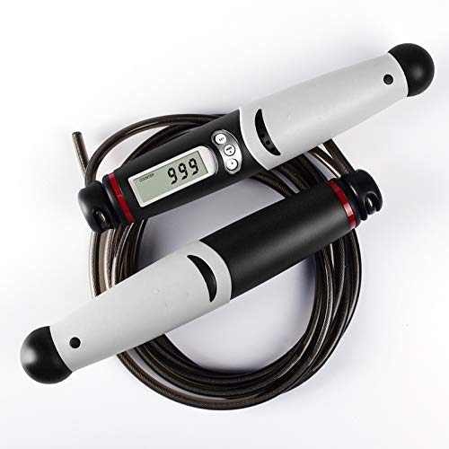 HBJWOV Jump Rope Digital Counter for Indoor/Outdoor Fitness Training Boxing Adjustable Calorie Skipping Rope Workout for Women,Men